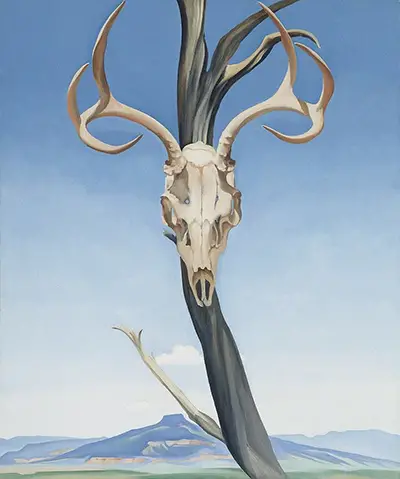 Deer's Skull with Pedernal Georgia O'Keeffe